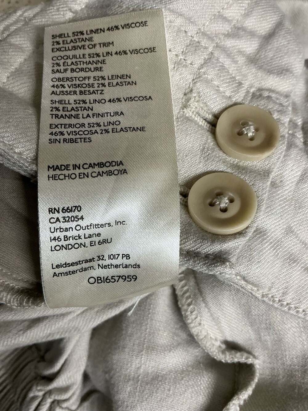 Anthropologie Linen Blend Paperbag Waist Pleated Shorts Size 6 - Picture 4 of 5